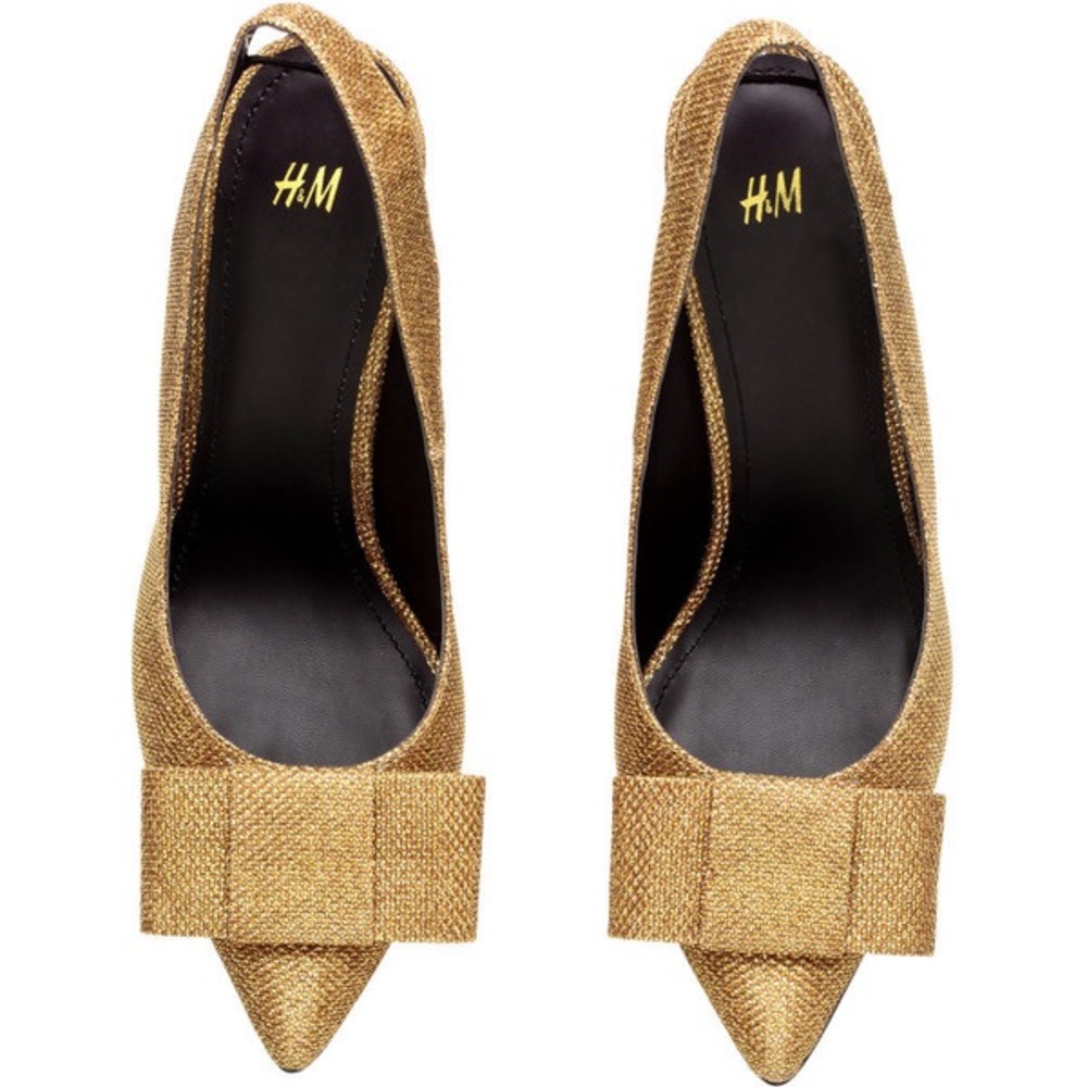 COPY - ISO H&M Gold Glitter Heels
